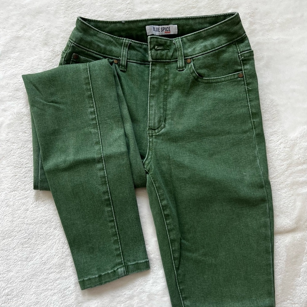 Blue Spice Forest Green Jeans